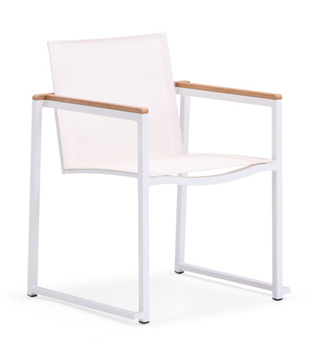 Anti-UV powder coated aluminium outdoor dining chair(Y040ABF)
