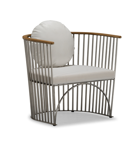 Modern garden chair stainless steel club chair sofa (S105)