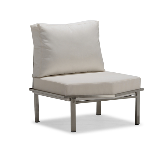 Metal modern outdoor sectional sofa armless (S111)