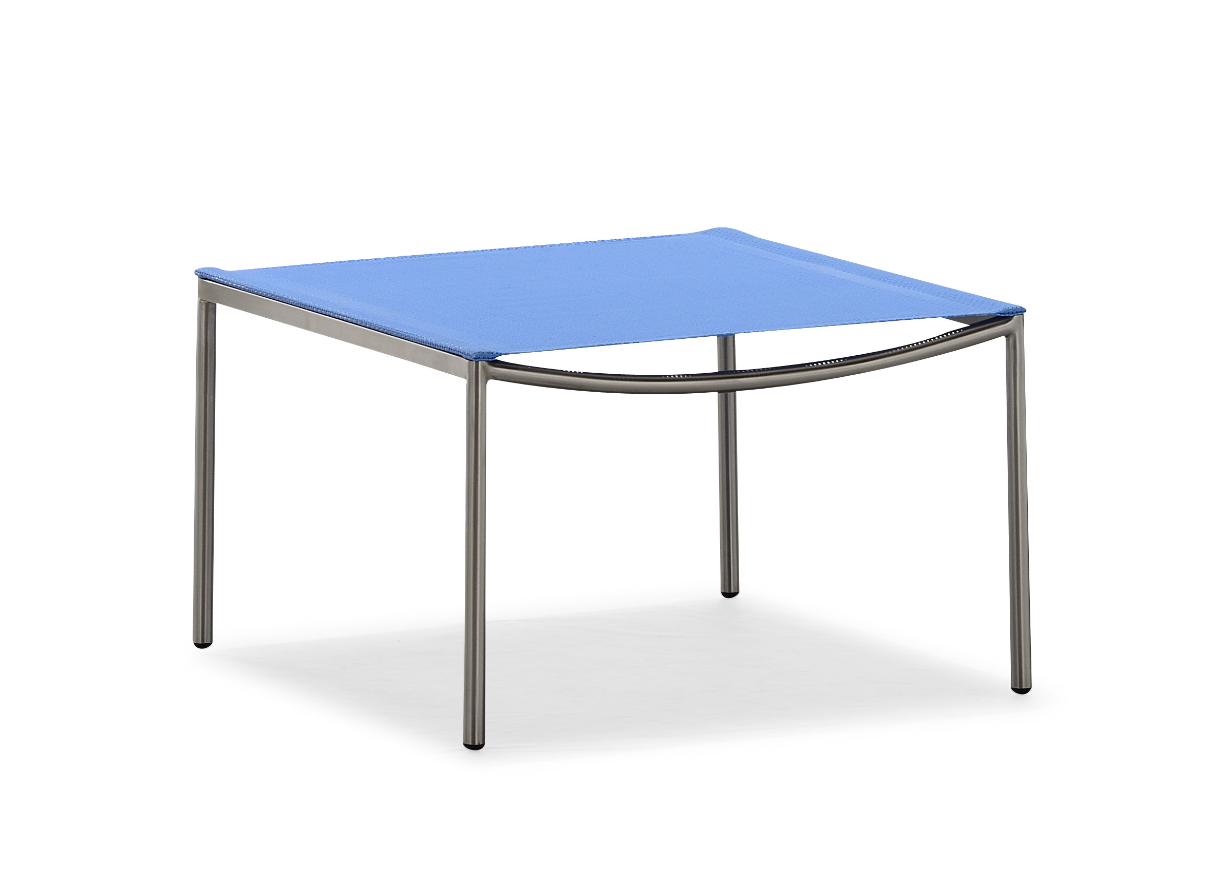 Metal garden furniture blue ottoman (S067BJ)