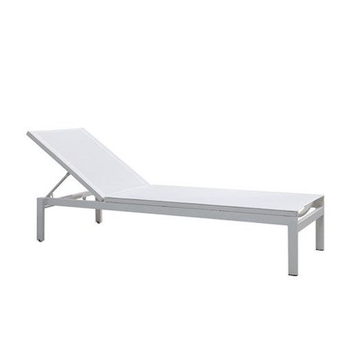 Aluminium outdoor chaise lounge armless(C001AB)